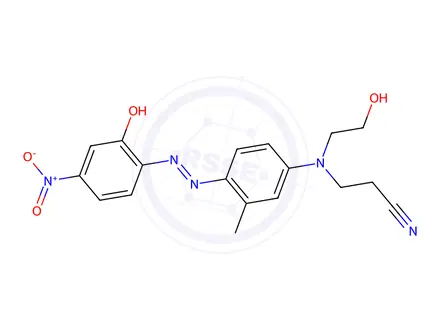Chemical structure of 3-[N-(2-hydroxyethyl)-4-[(2-hydroxy-4-nitrophenyl)azo]-m-toluidino]propiononitrile