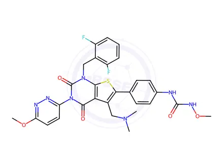Chemical structure of Relugolix