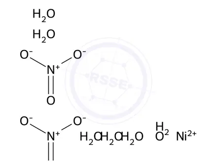 Chemical structure of Nickel(II) Nitrate Hexahydrate