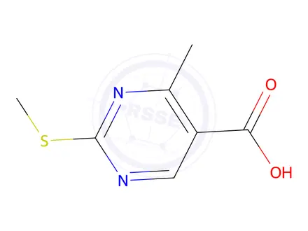 Chemical structure of 4-Methyl-2-(methylthio)pyrimidine-5-carboxylic acid