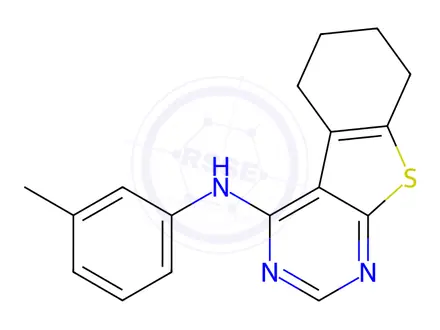 Chemical structure of N-(m-Tolyl)-5,6,7,8-tetrahydrobenzo[4,5]thieno[2,3-d]pyrimidin-4-amine