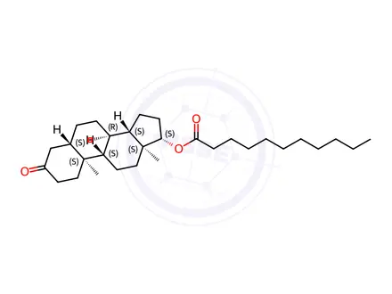 Chemical structure of 5a-Dihydrotestosterone Undecanoate