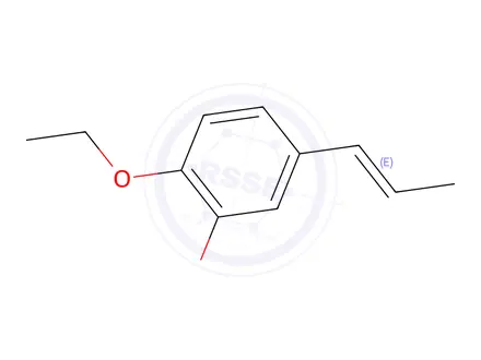 Chemical structure of (E)-1-ethoxy-2-methoxy-4-(prop-1-en-1-yl)benzene