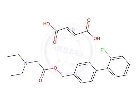 Chemical structure of Glycine, N,N-diethyl-, (2'-chloro(1,1'-biphenyl)-4-yl)methyl ester, (Z)-2-butenedioate