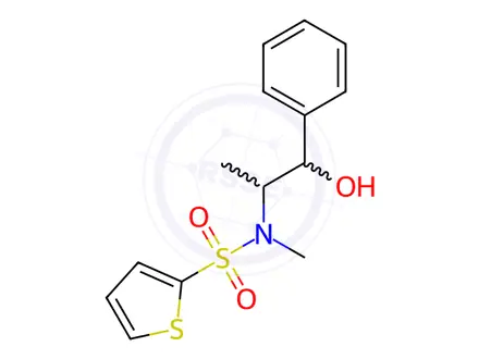 Chemical structure of N-(1-Hydroxy-1-phenylpropan-2-yl)-N-methylthiophene-2-sulfonamide