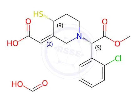 Chemical structure of Clopidogrel Thiol Metabolite H4 Isomer formic acid