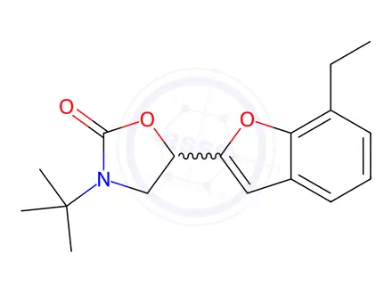 Chemical structure of rac-3-Tert-Butyl-5-(7-Ethyl-2-Benzofuranyl)-2-oxazolidinone
