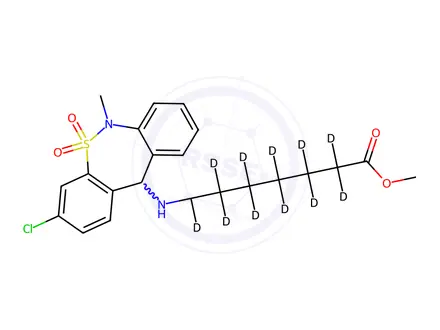 Chemical structure of Tianeptine-d12 Methyl Ester