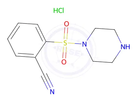 Chemical structure of 2-(Piperazine-1-sulfonyl)benzonitrile Hydrochloride