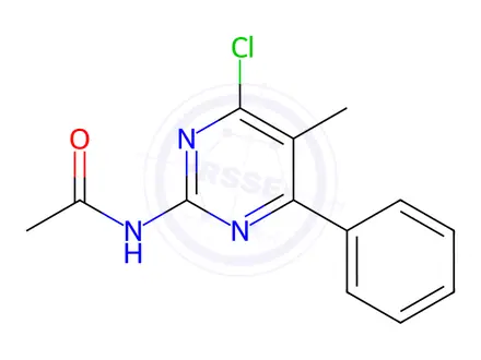 Chemical structure of N-(4-Chloro-5-methyl-6-phenylpyrimidin-2-yl)acetamide