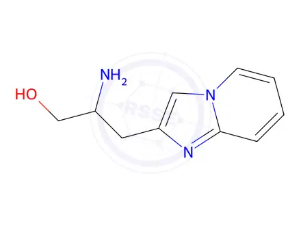 Chemical structure of 2-Amino-3-(imidazo[1,2-a]pyridin-2-yl)propan-1-ol