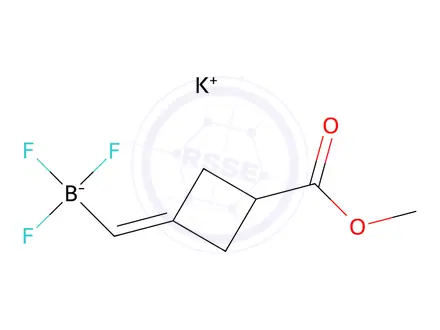 Chemical structure of Potassium trifluoro((3-(methoxycarbonyl)cyclobutylidene)methyl)borate