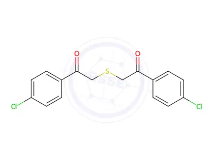 Chemical structure of 1-(4-CHLORO-PHENYL)-2-[2-(4-CHLORO-PHENYL)-2-OXO-ETHYLSULFANYL]-ETHANONE