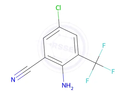 Chemical structure of 2-Amino-5-chloro-3-(trifluoromethyl)benzonitrile