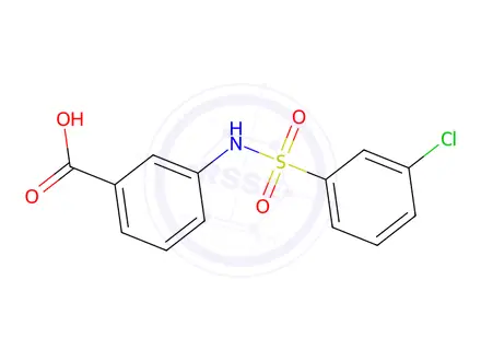 Chemical structure of 3-[[(3-Chlorophenyl)sulfonyl]amino]benzoic Acid