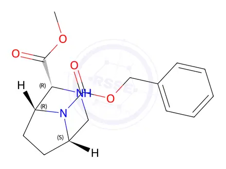 Chemical structure of 8-Benzyl 2-methyl (1R,2R,5S)-3,8-diazabicyclo[3.2.1]octane-2,8-dicarboxylate
