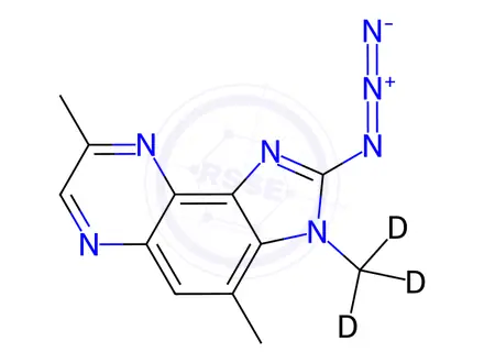 Chemical structure of 2-Azido-3,4,8-trimethyl-3H-imidazo[4,5-f]quinoxaline-d3