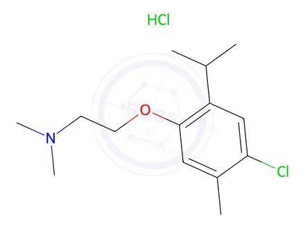 Chemical structure of 2-(4-Chloro-2-isopropyl-5-methylphenoxy)-N,N-dimethylethan-1-amine Hydrochloride