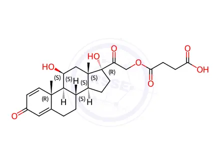 Chemical structure of Prednisolone succinate