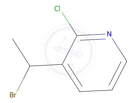 Chemical structure of 3-(1-Bromoethyl)-2-chloropyridine