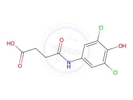 Chemical structure of N-(3,5-dichloro-4-hydroxyphenyl)succinamic acid