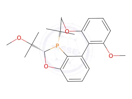 Chemical structure of (2S,3S)-3-(tert-butyl)-4-(2,6-dimethoxyphenyl)-2-(2-methoxypropan-2-yl)-2,3-dihydrobenzo[d][1,3]oxaphosphole