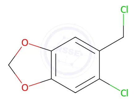 Chemical structure of 6-Chloropiperonyl Chloride