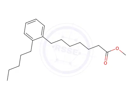 Chemical structure of 7-(o-Pentylphenyl)heptanoic acid methyl ester