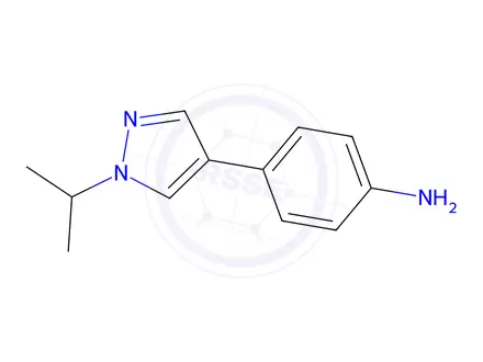 Chemical structure of 4-(1-Isopropyl-1H-pyrazol-4-yl)aniline