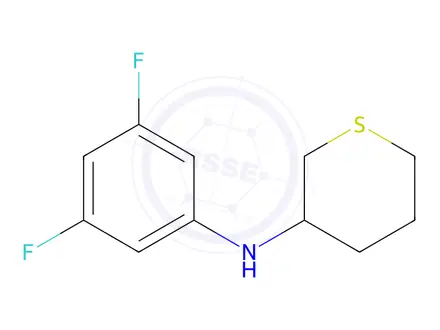 Chemical structure of n-(3,5-Difluorophenyl)tetrahydro-2h-thiopyran-3-amine