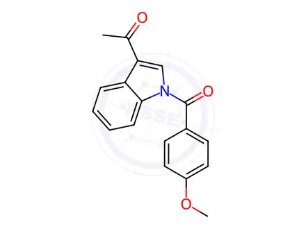 Chemical structure of 1-(1-(4-Methoxybenzoyl)-1H-indol-3-yl)ethan-1-one