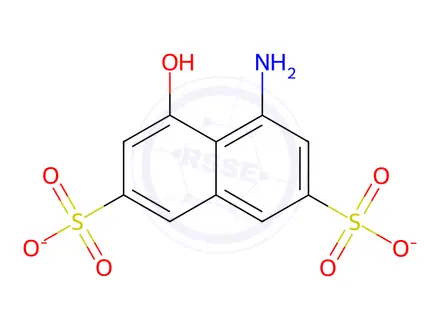 Chemical structure of 8-AMINO-1-NAPHTHOL-3,6-DISULFONIC ACID DISODIUM SALT