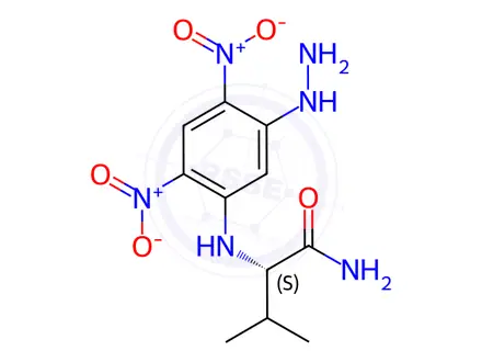 Chemical structure of N2-(5-Hydrazinyl-2,4-dinitrophenyl)-L-valinamide