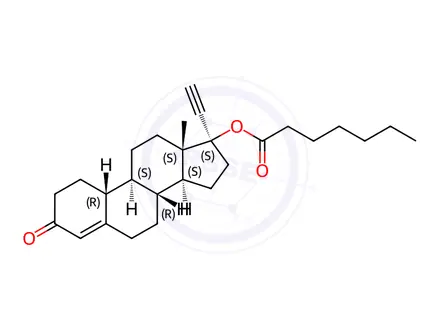 Chemical structure of Norethisterone enanthate