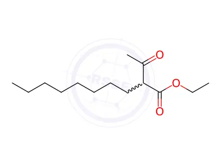 Chemical structure of Ethyl 2-acetyldecanoate