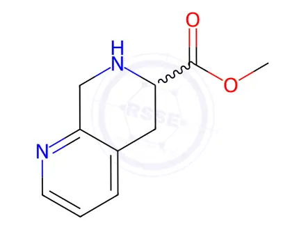 Chemical structure of 1,7-Naphthyridine-6-carboxylic acid, 5,6,7,8-tetrahydro-, methyl ester