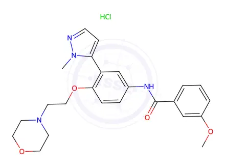 Chemical structure of Temanogrel hydrochloride