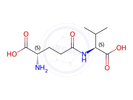 Chemical structure of H-GAMMA-GLU-VAL-OH