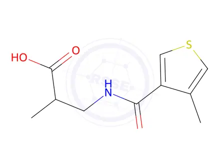 Chemical structure of 2-Methyl-3-(4-methylthiophene-3-carboxamido)propanoic acid