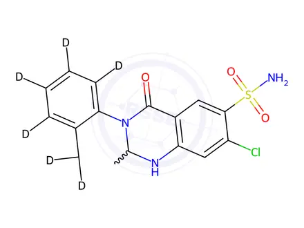 Chemical structure of Metolazone D7