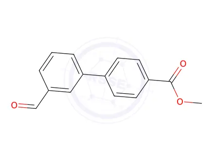 Chemical structure of 3'-Formylbiphenyl-4-carboxylic Acid Methyl Ester