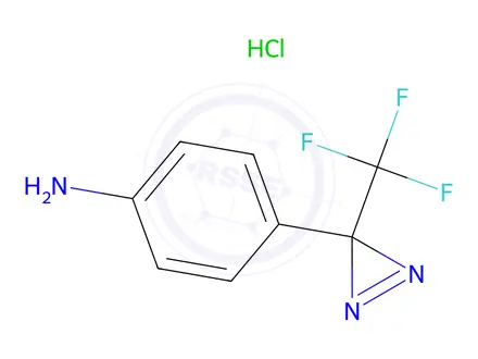 Chemical structure of 4-[3-(trifluoromethyl)-3H-diazirin-3-yl]aniline hydrochloride