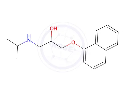 Chemical structure of Propranolol