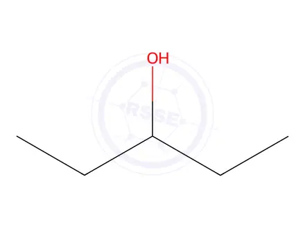 Chemical structure of 3-pentanol