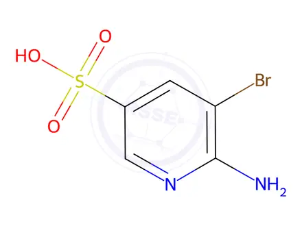 Chemical structure of 2-Amino-3-bromopyridine-5-sulfonic Acid