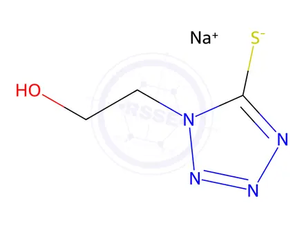 Chemical structure of 1-(2-Hydroxyethyl)-1H-tetrazol-5-ylthiol sodium salt