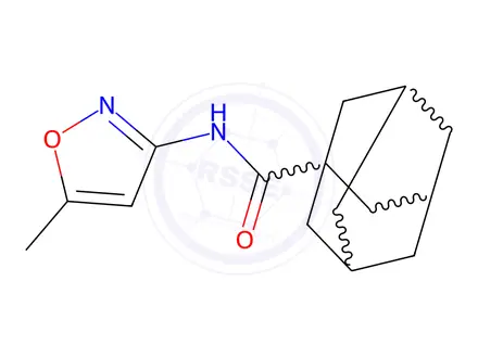 Chemical structure of N-(5-methylisoxazol-3-yl)adamantane-1-carboxamide