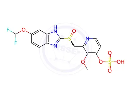Chemical structure of O-Desmethyl Pantoprazole O-Sulfate