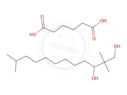 Chemical structure of Hexanedioic acid, polymer with 2,2-dimethyl-1,3-propanediol, isodecyl ester