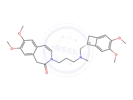 Chemical structure of (R)-3-(3-(((3,4-dimethoxybicyclo[4.2.0]octa-1(6),2,4-trien-7-yl)methyl)(methyl)amino)propyl)-7,8-dimethoxy-1H-benzo[d]azepin-2(3H)-one